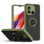 Чохол - накладка TPU Color Matte Ring для Xiaomi Redmi 12C чорно-червоний