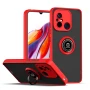 Чохол - накладка TPU Color Matte Ring для Xiaomi Redmi 12C чорно-червоний