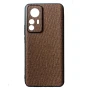 Чехол накладка New Textile Leather Cаse для Xiaomi 12 Lite коричневый