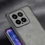 Кожаный чехол - накладка Fanoya для Xiaomi 14 черный