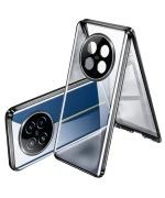 Магнитный чехол Metal Glass 360 для Xiaomi Redmi Note 14 Pro+ 5G с защитой экрана и камеры