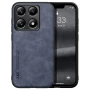 Кожаный чехол - накладка X&E для Xiaomi 14T с металлической вставкой зеленый