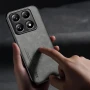 Кожаный чехол - накладка X&E для Xiaomi 14T с металлической вставкой зеленый