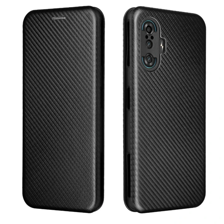Чохол-книжка Carbon Fiber Texture для Xiaomi Poco F3 GT / Redmi K40 Gaming