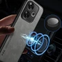 Кожаный чехол - накладка X&E для Xiaomi Poco F6 Pro / Redmi K70 с металлической вставкой серый