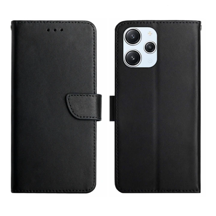 Чохол книжка Leather Case для Xiaomi Redmi 12 з магнітною защіпкою