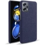 Чехол накладка Textile leather саse для Xiaomi Note 11t Pro / 11T Pro Plus синий