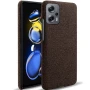 Чехол накладка Textile leather саse для Xiaomi Note 11t Pro / 11T Pro Plus синий