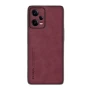 Шкіряний чохол - накладка Fanoya для Xiaomi Redmi Note 12 Pro 5G коричневий