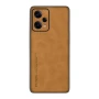 Шкіряний чохол - накладка Fanoya для Xiaomi Redmi Note 12 Pro 5G коричневий