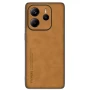 Кожаный чехол - накладка Fanoya для Xiaomi Redmi Note 14 4G коричневый
