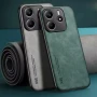 Шкіряний чохол - накладка X&E для Xiaomi Redmi Note 14 5G з металевою вставкою зелений