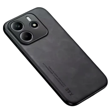 Шкіряний чохол - накладка X&E для Xiaomi Redmi Note 14 5G з металевою вставкою