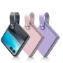 Чохол Leather Flip Case для Motorola Razr 50 Ultra ліловий