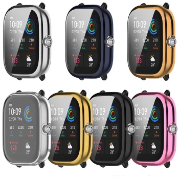 Силиконовый чехол с защитой на экран для Xiaomi Amazfit GTS 4 Mini