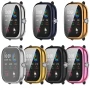 Силиконовый чехол с защитой на экран для Xiaomi Amazfit GTS 4 Mini розовый