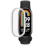 Силиконовый чехол для Xiaomi Mi Band 8 с защитой на экран синий