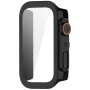 Чохол із захисним склом Protective Cover with Glass для Xiaomi Smart Band 9 Active​​ з кнопками зелений