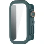 Чохол із захисним склом Protective Cover with Glass для Xiaomi Smart Band 9 Active​​ з кнопками зелений