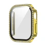 Защитный чехол со стеклом для Apple Watch Series 10 42mm с камешками синий