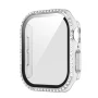 Защитный чехол со стеклом для Apple Watch Series 10 42mm с камешками синий