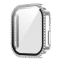 Защитный чехол со стеклом для Apple Watch Series 10 42mm с камешками синий