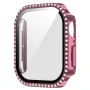 Защитный чехол со стеклом для Apple Watch Series 10 42mm с камешками синий