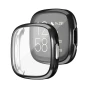 Силиконовый чехол Protective Cover для Fitbit Versa 4 с защитой на экран розовый