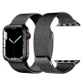 Металевий ремінець Milanese Magnetic Hoco WA03 для Apple Watch 1-8 / Ultra (42 / 44 / 45 / 49 mm) чорно-червоний