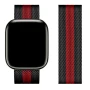 Металевий ремінець Milanese Magnetic Hoco WA03 для Apple Watch 1-8 / Ultra (42 / 44 / 45 / 49 mm) чорно-червоний