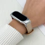 Кожаный ремешок для Xiaomi Mi band 7 белый