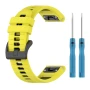 Ремінець Sport Silicone Dual Color для смартгодинників Garmin Fenix 8 43mm, 20мм зеленим з чорним