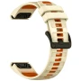 Ремінець Sport Silicone Dual Color для Garmin Fenix 8 51mm / Tactix 8 51mm, 26mm​​ білий з чорним