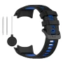 Ремінець Sport Silicone Dual Color для Garmin Instinct 3 45mm / 50 mm / Fenix 8 47mm​​ зі шпилькою чорно-сірий
