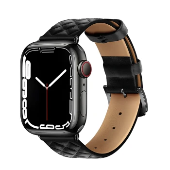 Елегантний шкіряний ремінець Hoco WA18 з класичною защіпкою для Apple Watch 42 / 44 / 45 / 49mm