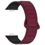 Ремінець Silicone Magnetic для смартгодинників Huawei Watch Fit 3 бордовий з чорним
