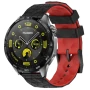 Силіконовий ремінець Structural Rhombus для Huawei Watch GT 4 41mm, 20mm​ чорно-червоний
