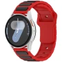Ремінець Silicone Magnetic Hybrid Flex для смартгодинників Samsung Galaxy Watch FE 40mm / Watch 7 / 6 / 5, 20mm сірий з чорним