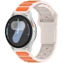 Ремінець Silicone Magnetic Hybrid Flex для смартгодинників Samsung Galaxy Watch FE 40mm / Watch 7 / 6 / 5, 20mm сірий з чорним