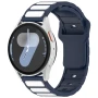 Ремінець Silicone Magnetic Hybrid Flex для смартгодинників Samsung Galaxy Watch FE 40mm / Watch 7 / 6 / 5, 20mm сірий з чорним