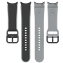 Силиконовый ремешок Silicone Dual Color для смарт часов Samsung Galaxy Watch 6 / 5 / 4, 22mm черно-белый