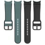 Силиконовый ремешок Silicone Dual Color для смарт часов Samsung Galaxy Watch 6 / 5 / 4, 22mm черно-белый