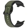 Силиконовый ремешок Silicone Dual Color для смарт часов Samsung Galaxy Watch 6 / 5 / 4, 22mm черно-белый