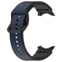 Силиконовый ремешок Silicone Dual Color для смарт часов Samsung Galaxy Watch 6 / 5 / 4, 22mm черно-белый