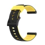 Ремешок Silicone Stripe для смарт-часов Suunto 7 / Spartan  / Sport / 9 Baro / D5 24mm черный с желтым