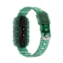 Ремінець Glacier Armor для смарт-годинника Xiaomi Mi Band 8 з металевою застібкою зелений