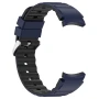 Ремінець Sport Silicone Dual Color для Samsung Galaxy Watch 7 20mm чорний з оранжевим