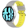Ремінець Sport Silicone Dual Color для Samsung Galaxy Watch 7 20mm чорний з оранжевим