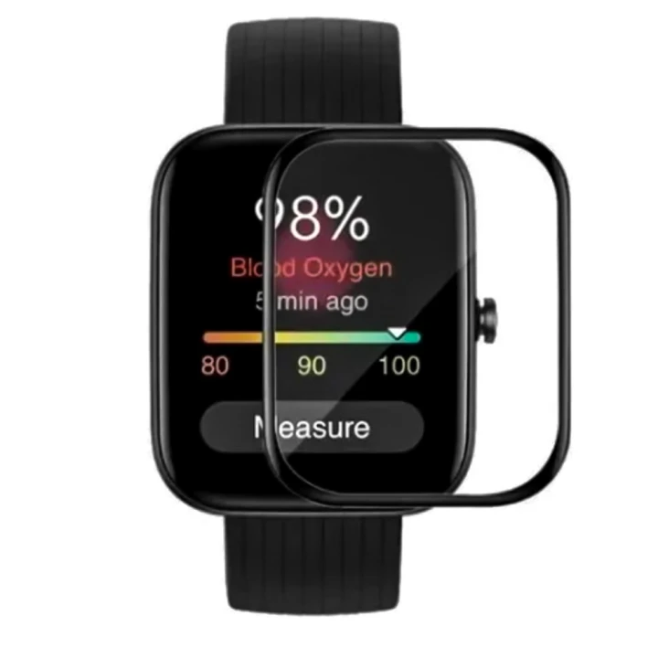 Протиударне гнучке захисне скло для Amazfit Bip 3 / 3 Pro, Black