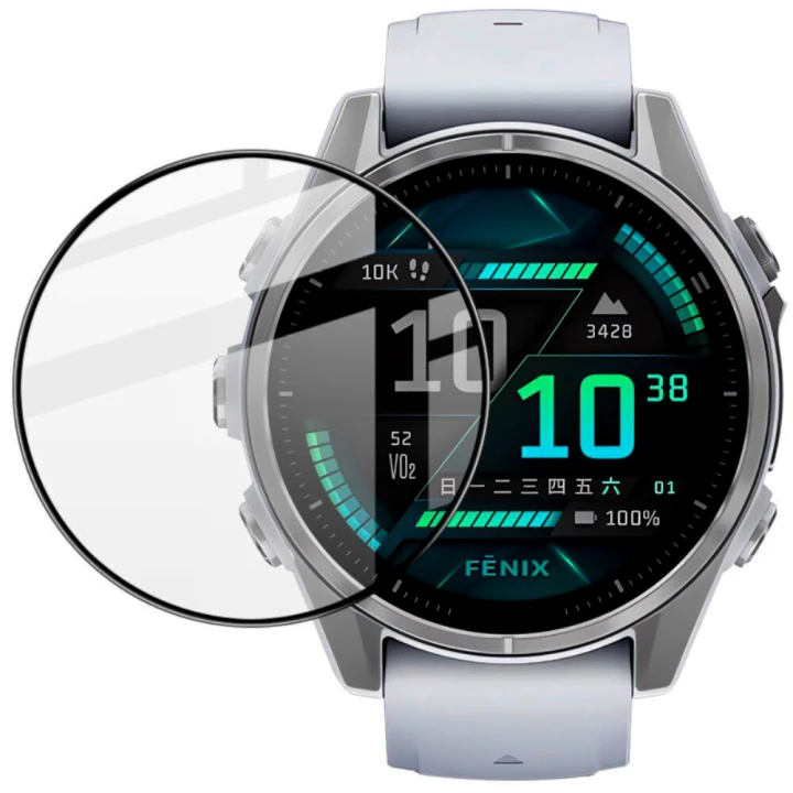 Протиударне захисне скло SoftGlass Full Cover PMMA для Garmin Fenix 8 43mm​, Black
